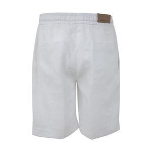 MICHAEL COAL Men's Linen Drawstring Shorts Men WHITE Pants